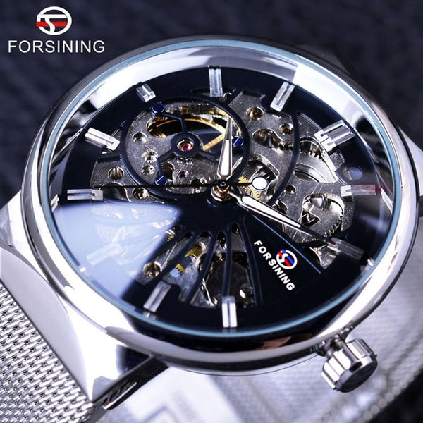 Forsining  Fashion Luxury Thin Small Dial Unisex Design Waterproof Wristwatches Men Luxury Brand Skeleton Wristwatch Male Wristwatch-kopara2trade.myshopify.com-Watch