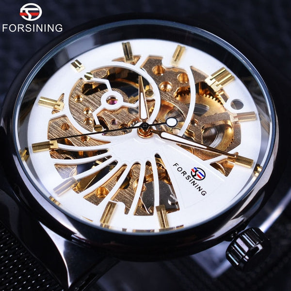 Forsining  Fashion Luxury Thin Small Dial Unisex Design Waterproof Wristwatches Men Luxury Brand Skeleton Wristwatch Male Wristwatch-kopara2trade.myshopify.com-Watch