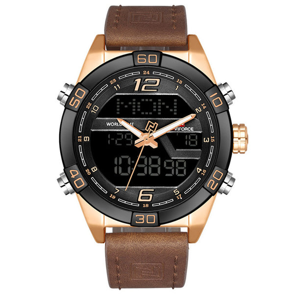NAVIFORCE Luxury Brand Men Fashion Sports Wristwatches Men's Waterproof Quartz Date  Man Leather Army Military  Wristwatch-kopara2trade.myshopify.com-Watch