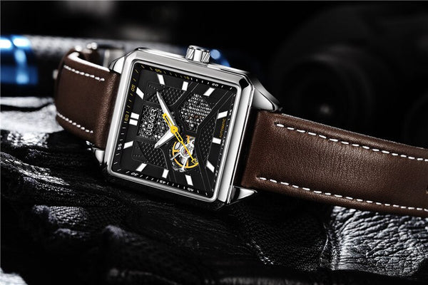 OUBAOER Luxury Brand Fashion Casual Men Wristwatches Automatic Mechanical Wristwatch Business  Leather Strap montre homme  New-kopara2trade.myshopify.com-