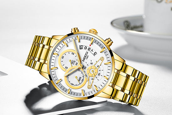 NIBOSI Luxury Men's Wristwatches Stainless Steel Sport  Man Gold Male Wristwatches Top Brand Business Wristwatch-kopara2trade.myshopify.com-Watch