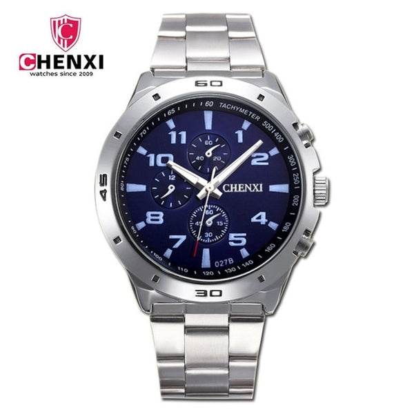 CHENXI Fashion Men Wristwatches Unique Stylish Male Sport Casual Dress Sport Wristwatch Waterproof Big Dial Silver Men's-kopara2trade.myshopify.com-