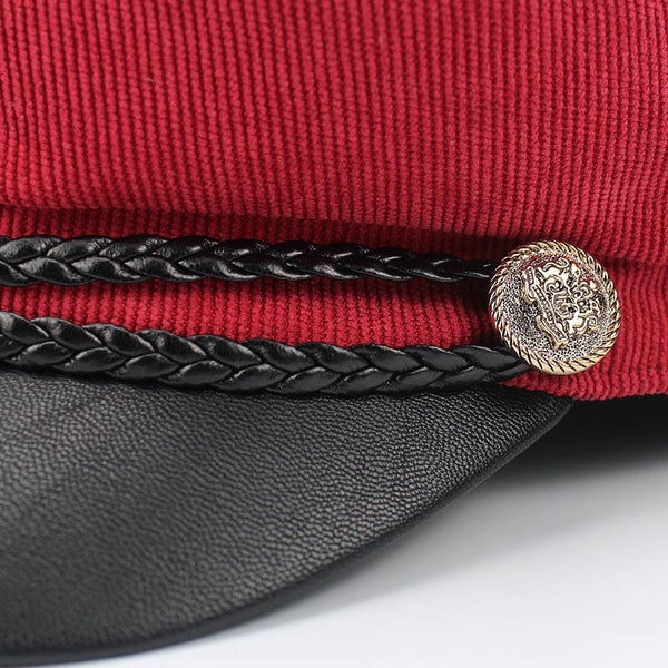 Military Cap Hat Female Winter Hats for Women Men Ladies Army Militar Hat Pu Leather Visor Black Cap Sailor Hat Bone Male 2018-kopara2trade.myshopify.com-