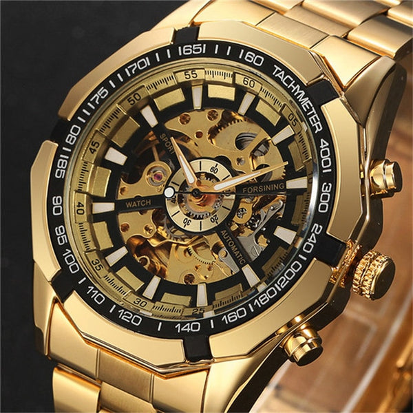 Winner Wristwatch Men Skeleton Automatic Mechanical Wristwatch Gold Skeleton Vintage Man Wristwatch Mens FORSINING Wristwatch Top Brand Luxury-kopara2trade.myshopify.com-Watch