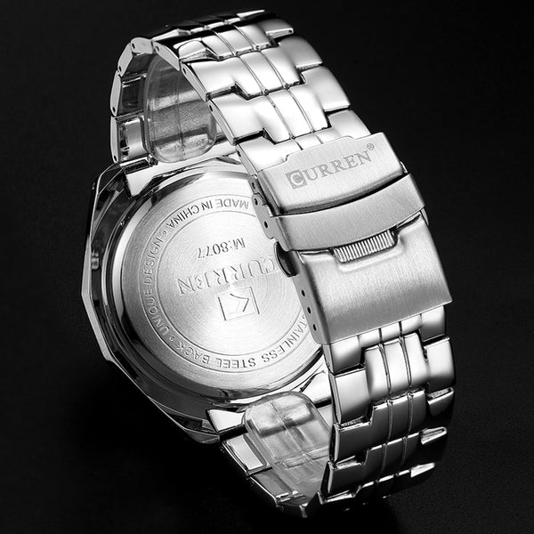 Fashion Curren Luxury Brand Man quartz full stainless steel Wristwatch Casual Military Sport Men Dress Wristwatch Gentleman  New-kopara2trade.myshopify.com-Watch