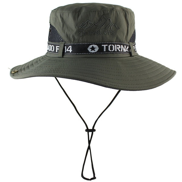 UPF50+ Sun Hat Men Mesh Bucket Hat Women Summer Fishing Hiking Hat Wide Brim UV Protection Flap Hat Breathable Beach Hat Outdoor-kopara2trade.myshopify.com-Hats