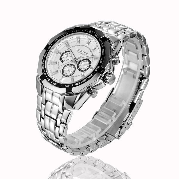 Top Brand Luxury Wristwatch CURREN Casual Military Quartz Sports Wristwatch Full Steel Waterproof Men's-kopara2trade.myshopify.com-Watch