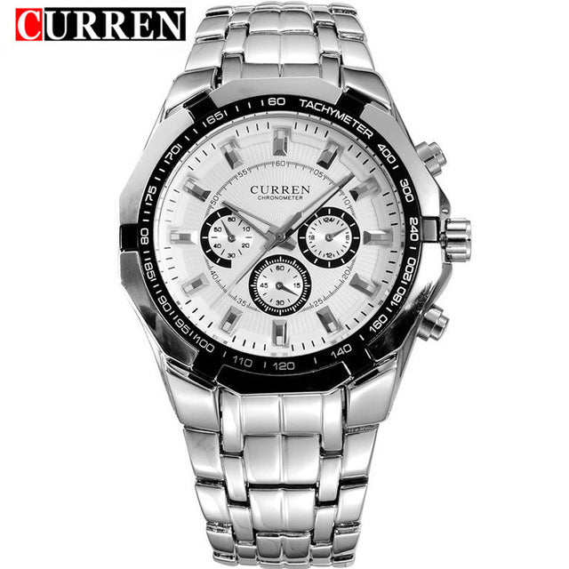 Top Brand Luxury Wristwatch CURREN Casual Military Quartz Sports Wristwatch Full Steel Waterproof Men's-kopara2trade.myshopify.com-Watch