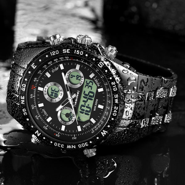 READEEL Wristwatch Men Fashion Sport Quartz Mens Wristwatches Top Brand Luxury Led Digital Waterproof Black Wrist Wristwatch-kopara2trade.myshopify.com-