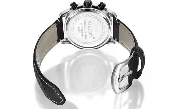 MEGIR Men's Fashion Chronograph Wristwatches Luminous Hands Waterproof Analogue Quartz Wrist Wristwatch for Man Date Indicator 2071GREBN-kopara2trade.myshopify.com-Watch