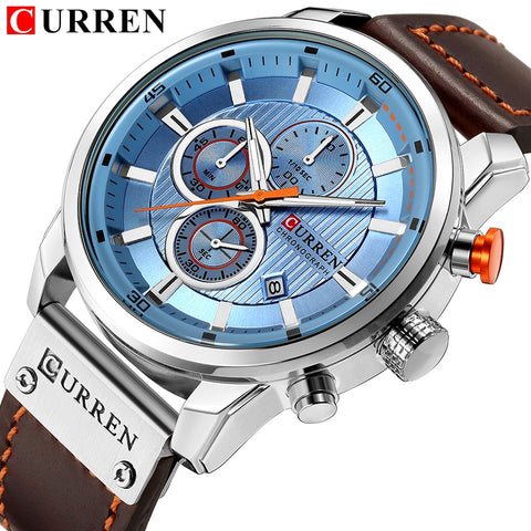 Top Brand Luxury CURREN  Fashion Leather Strap Quartz Men Wristwatches Casual Date Business Male Wristwatches-kopara2trade.myshopify.com-Watch