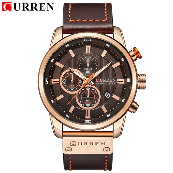 Top Brand Luxury CURREN  Fashion Leather Strap Quartz Men Wristwatches Casual Date Business Male Wristwatches-kopara2trade.myshopify.com-Watch