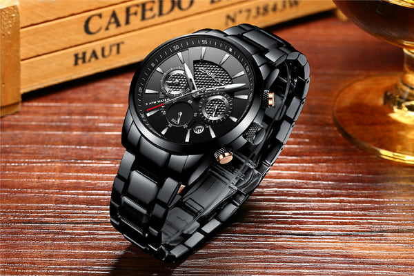 CRRJU Men Wristwatch 30m Waterproof Mens Wristwatches Top Brand Luxury Steel Wristwatch Chronograph Male Saat es-kopara2trade.myshopify.com-Watch