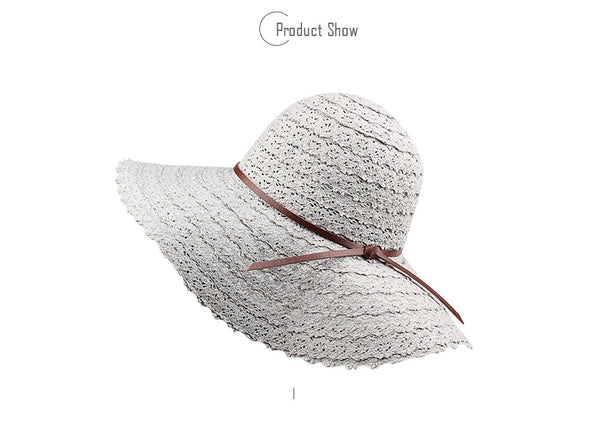 FURTALK Summer Hats for Women Fashion Design Women Beach Sun Hat Foldable Brimmed Straw Hat-kopara2trade.myshopify.com-