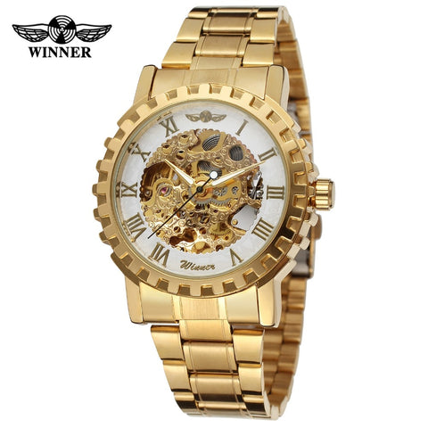 FORSINING Men's New Trendy Skeleton Automatic Movement Fashion Accessories Wristwatch with Stainless Steel Bracelet WRG8036M4-kopara2trade.myshopify.com-Watch