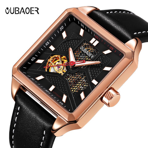 OUBAOER Luxury Brand Fashion Casual Men Wristwatches Automatic Mechanical Wristwatch Business  Leather Strap montre homme  New-kopara2trade.myshopify.com-