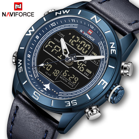 Mens Wristwatches Top Brand NAVIFORCE Men Fashion Sport Wristwatch Male Waterproof Quartz Digital Led  Mens Military Wristwatch-kopara2trade.myshopify.com-Watch