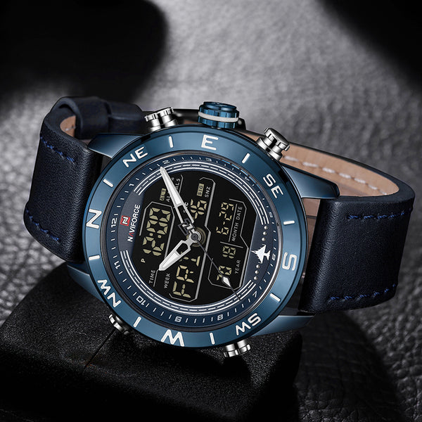 Mens Wristwatches Top Brand NAVIFORCE Men Fashion Sport Wristwatch Male Waterproof Quartz Digital Led  Mens Military Wristwatch-kopara2trade.myshopify.com-Watch