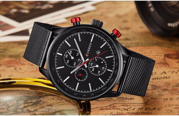 New CURREN Gold Quartz Wristwatches Men Fashion Casual Top Brand Luxury Wrist Wristwatches Wristwatch Male Military Army Sport Steel-kopara2trade.myshopify.com-Watch