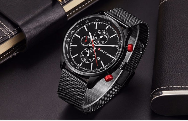 New CURREN Gold Quartz Wristwatches Men Fashion Casual Top Brand Luxury Wrist Wristwatches Wristwatch Male Military Army Sport Steel-kopara2trade.myshopify.com-Watch