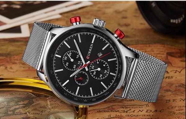 New CURREN Gold Quartz Wristwatches Men Fashion Casual Top Brand Luxury Wrist Wristwatches Wristwatch Male Military Army Sport Steel-kopara2trade.myshopify.com-Watch