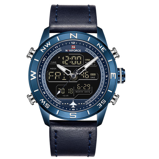 New Men Wristwatches NAVIFORCE Top Luxury Brand Men's Fashion Sport Wristwatch Male Leather Quartz Analog LED  Masculio-kopara2trade.myshopify.com-Watch