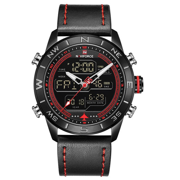 New Men Wristwatches NAVIFORCE Top Luxury Brand Men's Fashion Sport Wristwatch Male Leather Quartz Analog LED  Masculio-kopara2trade.myshopify.com-Watch
