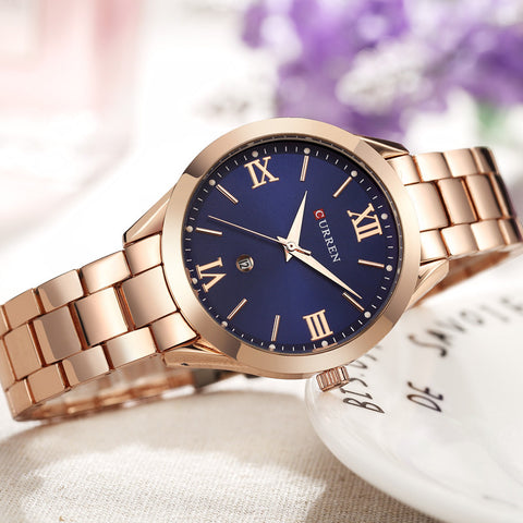 Curren Dress Wristwatches Brand Luxury Women Full Steel Quartz Wristwatch-kopara2trade.myshopify.com-Watch