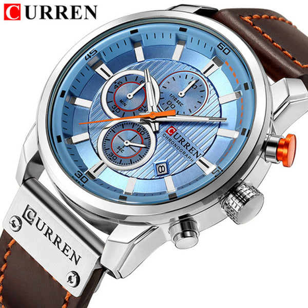 CURREN 8291  Mens Wristwatches Top Brand Luxury Fashion Casual Waterproof Date Genuine Leather Sport Military Male-kopara2trade.myshopify.com-Watch