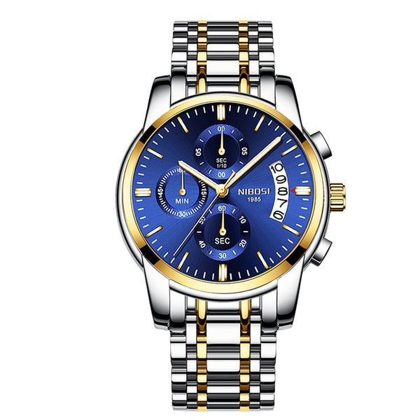 NIBOSI Mens Wristwatches Top Brand Luxury Dress Famous Brand Wristwatch Men Waterproof Calendar/Luminous Wristwatch gold Men-kopara2trade.myshopify.com-Watch