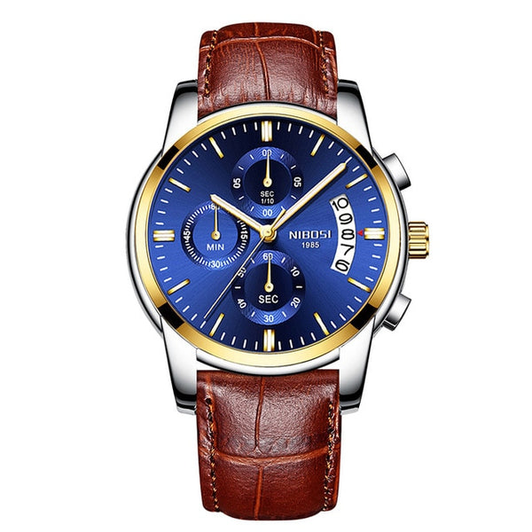 NIBOSI Mens Wristwatches Top Brand Luxury Dress Famous Brand Wristwatch Men Waterproof Calendar/Luminous Wristwatch gold Men-kopara2trade.myshopify.com-Watch