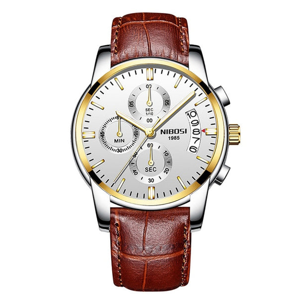 NIBOSI Mens Wristwatches Top Brand Luxury Dress Famous Brand Wristwatch Men Waterproof Calendar/Luminous Wristwatch gold Men-kopara2trade.myshopify.com-Watch