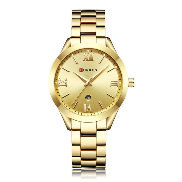 CURREN Women Wristwatches Top Brand Luxury Gold Ladies Wristwatch Stainless Steel Band Classic Bracelet Female Wristwatcho 9007-kopara2trade.myshopify.com-Watch