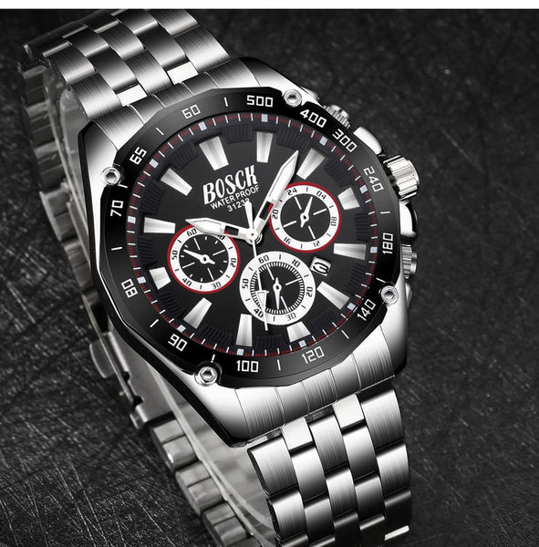 BOSCK Business Quartz Wristwatch Men  Top Brand Luxury Famous Male Full Steel Waterproof Date Wristwatch Sports-kopara2trade.myshopify.com-