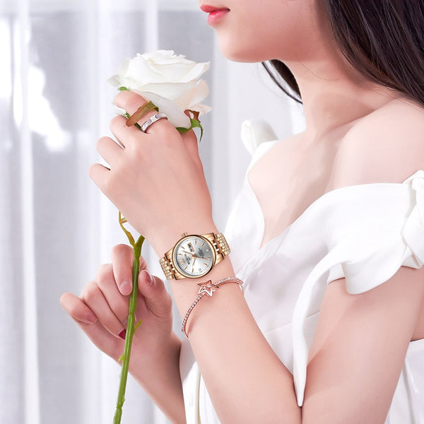 WLISTH Women Dress Wristwatch Rose Gold Stainless Steel WLISTH Brand Fashion Ladies Wristwatch Week Date Quartz  Female Luxury Wristwatches-kopara2trade.myshopify.com-