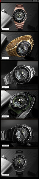 SKMEI Men Wristwatch Fashion Quartz Sports Wristwatches Stainless Steel Mens Wristwatches Top Brand Luxury Business Waterproof Wrist Wristwatch Men-kopara2trade.myshopify.com-