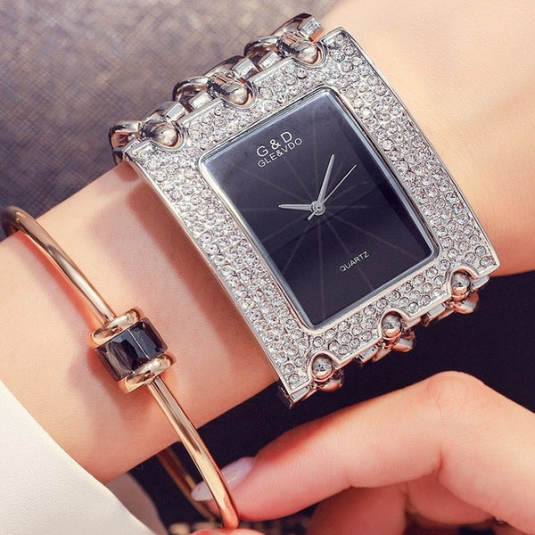 G&D GLE&VDO Wristwatch For  Luxury Brand Stainless Steel Strap Analog Womens Quartz Wristwatch Casual Wristwatch Ladies Wristwatch-kopara2trade.myshopify.com-Watch