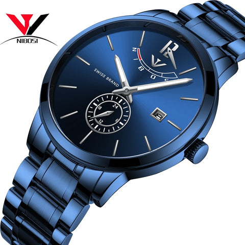 NIBOSI  Mens Wristwatches Top Brand Luxury Original Analog Wristwatch For Men Waterproof/Luxury Casual Stainless Steel Erkek Kol Saati-kopara2trade.myshopify.com-Watch