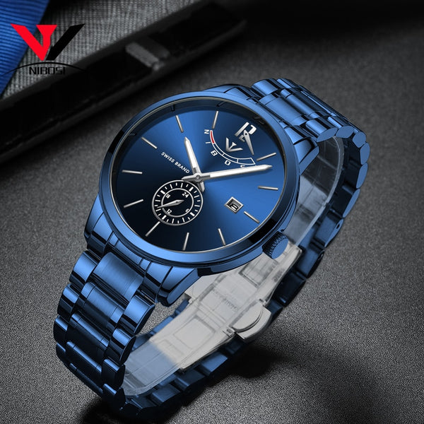 NIBOSI  Mens Wristwatches Top Brand Luxury Original Analog Wristwatch For Men Waterproof/Luxury Casual Stainless Steel Erkek Kol Saati-kopara2trade.myshopify.com-Watch