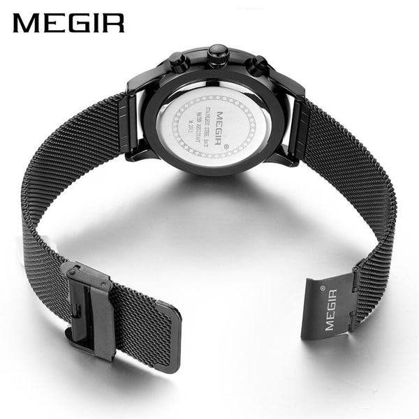 MEGIR Wristwatch Men Stainless Steel Quartz Men Wristwatches Chronograph Wristwatch  Men  for Male Students Relogios-kopara2trade.myshopify.com-