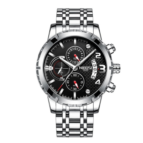 NIBOSI Chronograph Men Wristwatches Top Brand Luxury  Sport/Military Wristwatch Men Waterproof Stainless Steel  Wristwatch Male-kopara2trade.myshopify.com-Watch