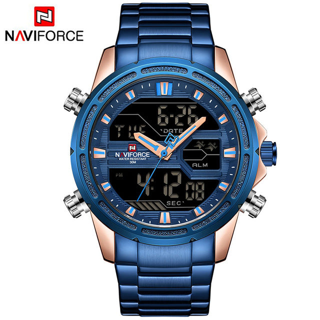 Man Stainless Army Military Wrist Wristwatch NAVIFORCE Luxury Brand Men Wristwatch Fashion Sports Wristwatches Men's Waterproof Quartz Wristwatch-kopara2trade.myshopify.com-Watch