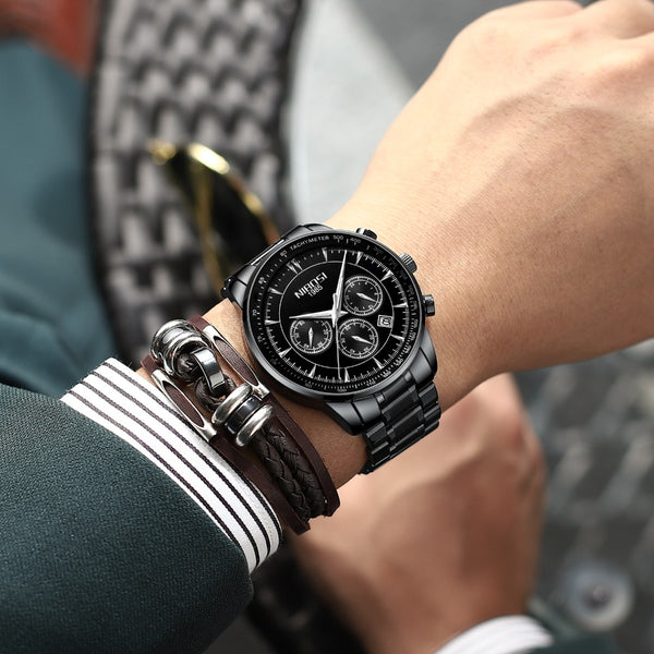 NIBOSI Gold Wristwatch Mens Wristwatches Top Brand Luxury Sport Men's Quartz Waterproof Military  Wristwatch   Saat-kopara2trade.myshopify.com-Watch