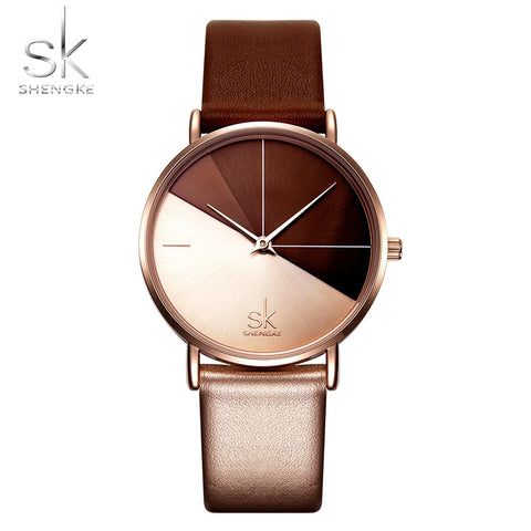 Shengke Women's Wristwatches Fashion Leather Wrist Wristwatch Vintage Ladies Wristwatch Irregular Clock Mujer Bayan Kol Saati Montre Feminino-kopara2trade.myshopify.com-