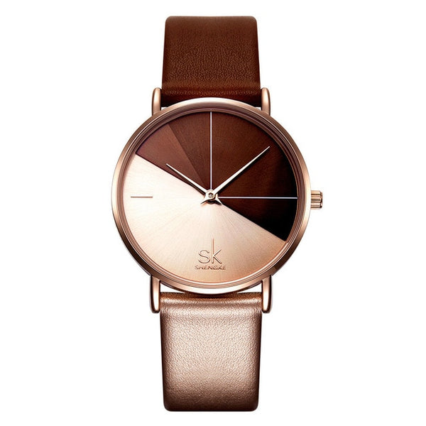 Shengke Women's Wristwatches Fashion Leather Wrist Wristwatch Vintage Ladies Wristwatch Irregular Clock Mujer Bayan Kol Saati Montre Feminino-kopara2trade.myshopify.com-