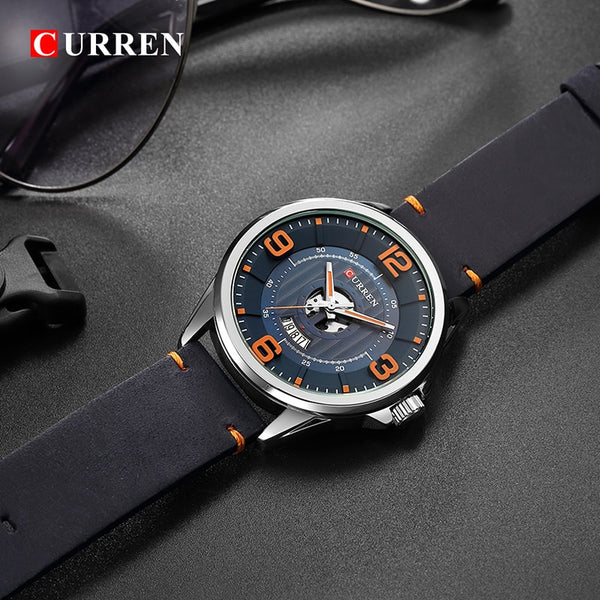 New CURREN Luxury Brand Men Fashion Sport Wristwatch Mens Leather Waterproof Quartz Wrist Wristwatches Male Date-kopara2trade.myshopify.com-Watch