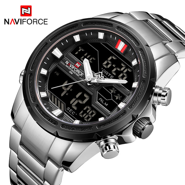 New Watches Men Luxury Top Brand Naviforce LED Men Sports Watches Waterproof Full Steel Quartz Men's Watch Relogio Masculino-kopara2trade.myshopify.com-