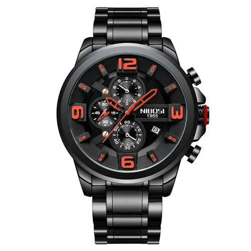 NIBOSI  Mens Wristwatches Luxury Top Brand Quartz Wrist Wristwatch Creative Big Dial Stainless Steel Sport Wristwatch Men-kopara2trade.myshopify.com-