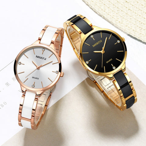 NIBOSI Wristwatch Women Wristwatches Ladies Creative Women's Ceramic Bracelet Wristwatches Female-kopara2trade.myshopify.com-