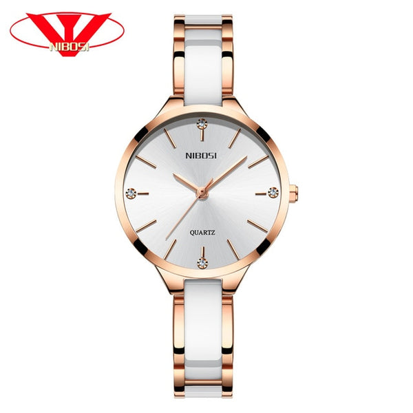 NIBOSI Wristwatch Women Wristwatches Ladies Creative Women's Ceramic Bracelet Wristwatches Female-kopara2trade.myshopify.com-